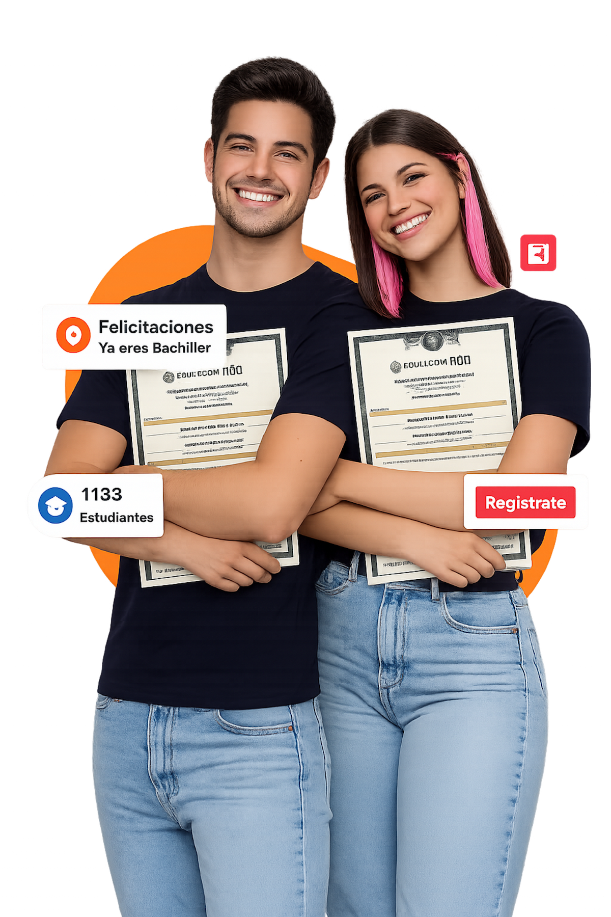 Estudiante graduado de preparatoria acelerada